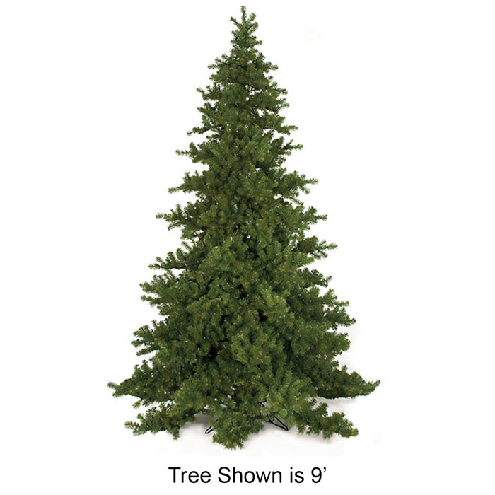9'Hx76"W Fluff-Free Nikko Fir Artificial Christmas Tree, Unlit -Green - C9750
