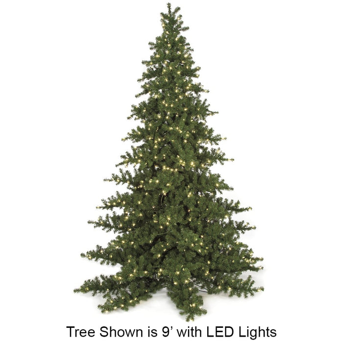 7'6"Hx60"W Fluff-Free Nikko Fir LED-Lighted Artificial Christmas Tree w/Stand -Green - C8794