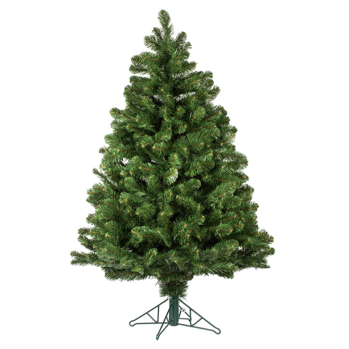 4'6"Hx38"W Outdoor UV-Resistant Oregon Fir Artificial Christmas Tree, Unlit -Green - C165245