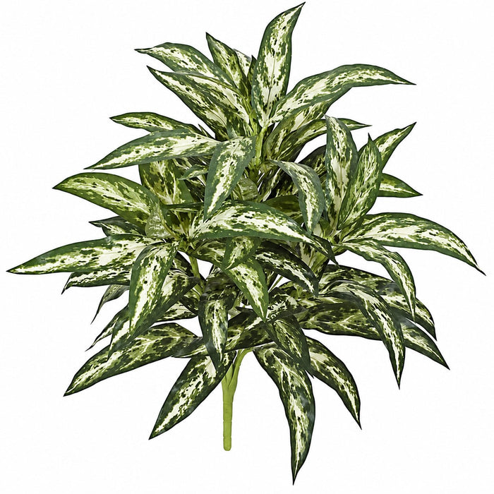 26" Aglaonema Silver Queen Silk Plant -Green/White (Pack of 12) - P100970