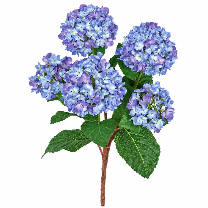 21" Artificial Hydrangea Flower Bush -Purple/Blue (Pack of 6) - P121020