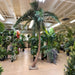 14' Curved Phoenix Silk Palm Tree w/Metal Base -Green - P127120