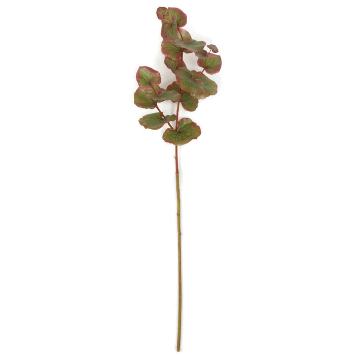 54" Silk Eucalyptus Leaf Stem -Red/Green (pack of 6) - P140250