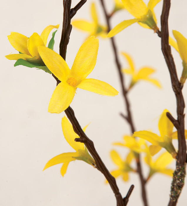 5' Forsythia Flower Silk Tree w/Pot -Yellow - P141215