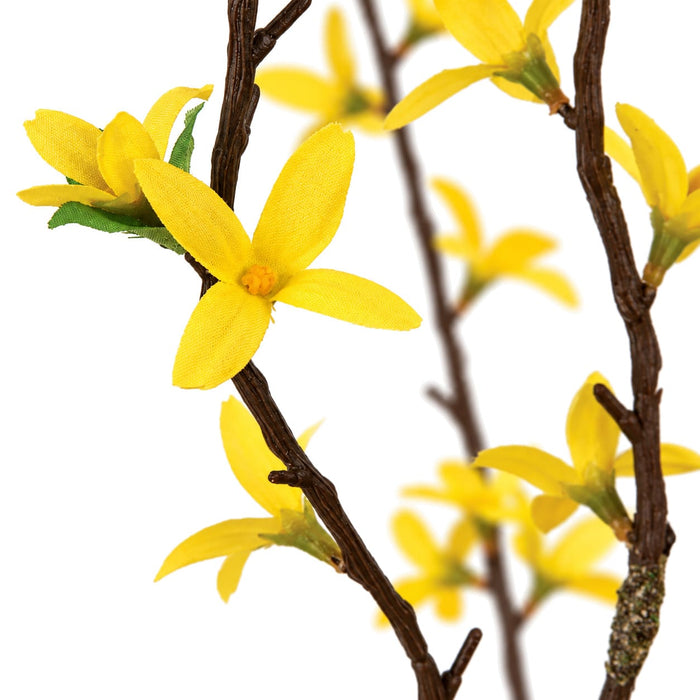 5' Forsythia Flower Silk Tree w/Pot -Yellow - P141215