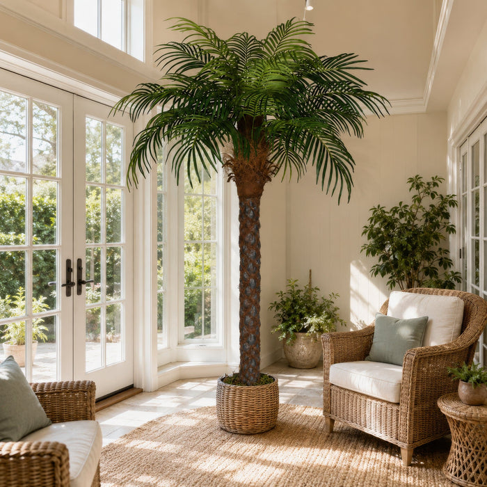 8' Phoenix Date Silk Palm Tree w/Pot -Green - P150570