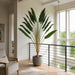 8' Traveler's Palm Silk Plant w/Pot -Green - P150650