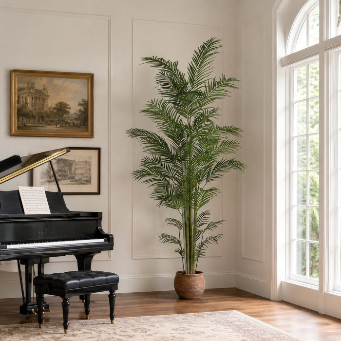 10' Large Silk Areca Palm Tree w/Pot -Green - P180280