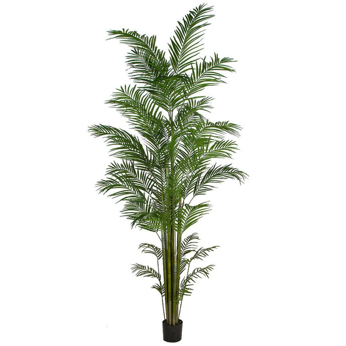 12' Large Silk Areca Palm Tree w/Pot -Green