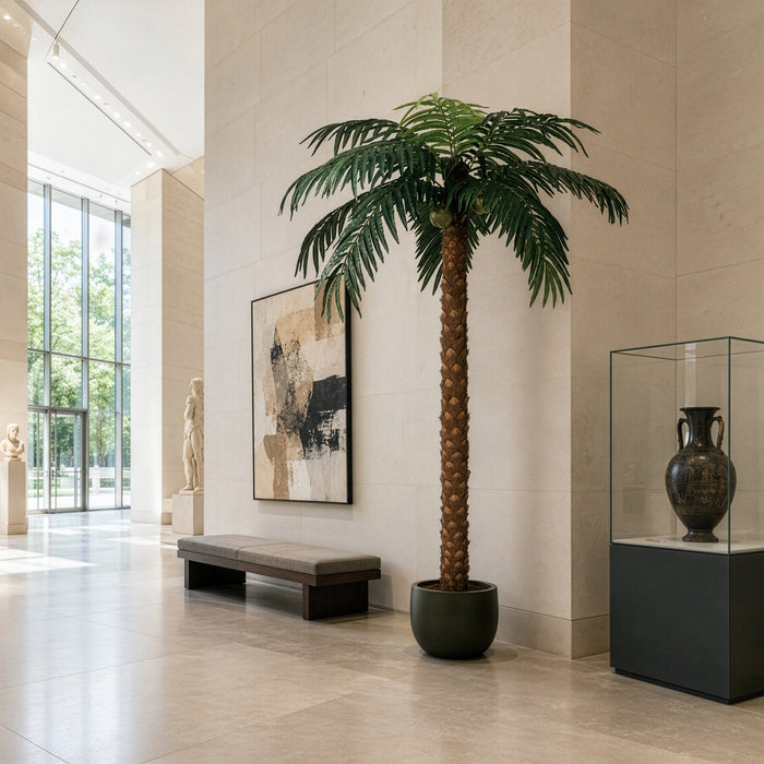 12' Coconut Silk Palm Tree -Green - P297