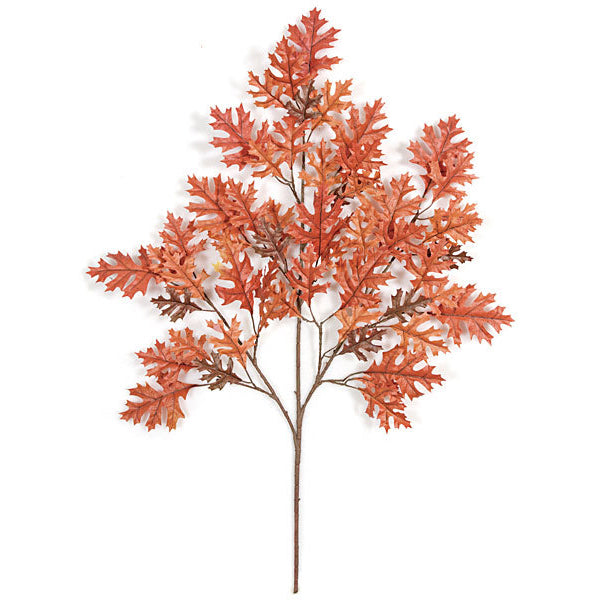 38" Artificial Pin Oak Branch Stem -Orange/Rust (pack of 12) - P400-OR