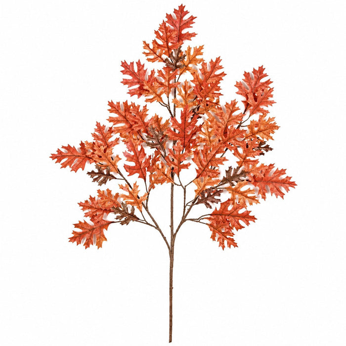 38" Artificial Pin Oak Branch Stem -Orange/Rust (Pack of 12) - P400-OR
