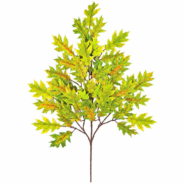 29" Artificial Pin Oak Branch Stem -Green/Yellow (Pack of 12) - P-4693