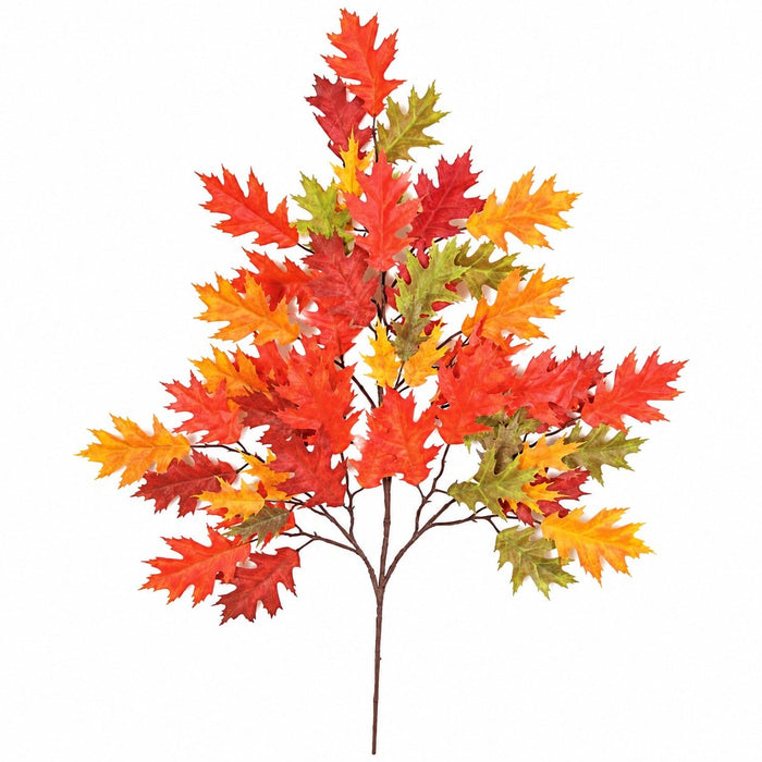 29" Artificial Pin Oak Branch Stem -Red/Orange (Pack of 12) - P-4694