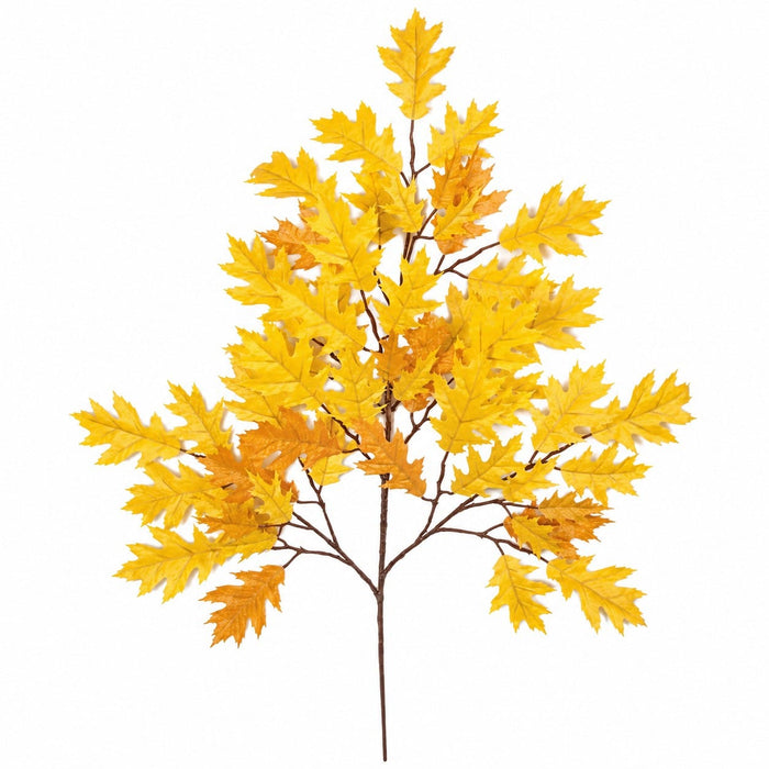29" Artificial Pin Oak Branch Stem -Gold (Pack of 12) - P-4695