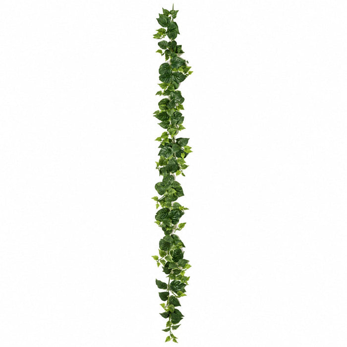 9' Philodendron Silk Garland -Green (Pack of 6) - P7353