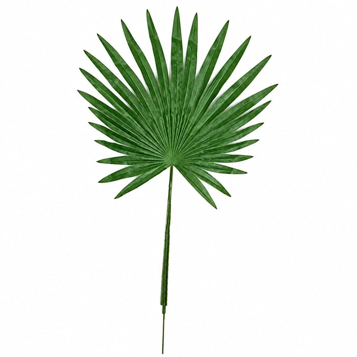 32" Silk Fan Palm Leaf Stem -Dark Green (Pack of 24) - P857D