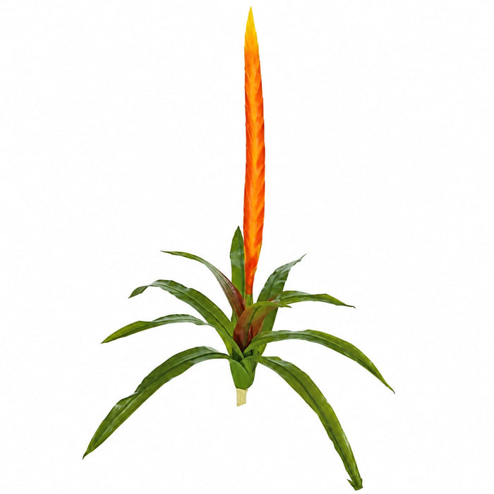 29" Artificial Sword Bromeliad Plant Flower Bush -Orange (Pack of 12) - P-86122