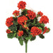 17" Artificial Geranium Flower Bush -Red (pack of 6) - P970R
