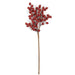 25" Styrofoam Crackled & Glittered Berry Artificial Stem -Red/Gold (pack of 6) - PF110230