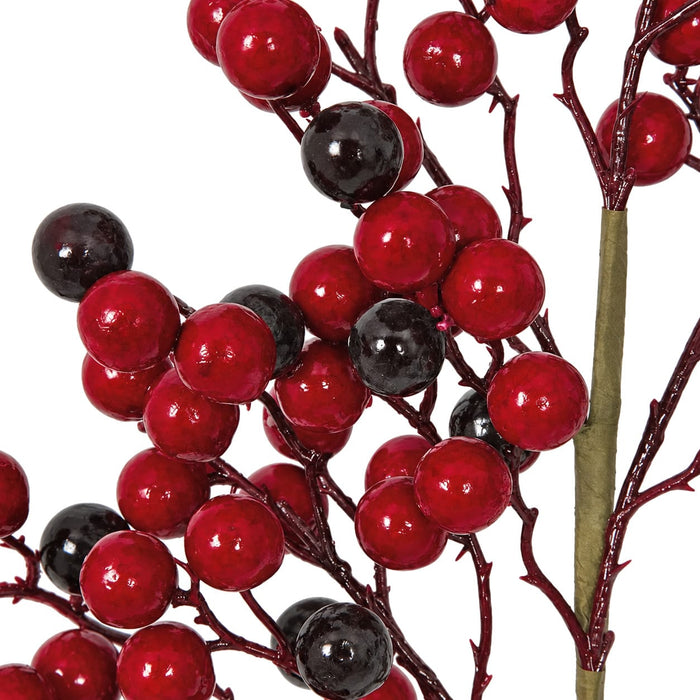 30" Styrofoam Gooseberry Artificial Stem -Red/Burgundy (Pack of 12) - PF150010