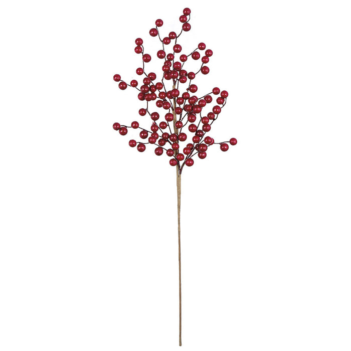 30" Styrofoam Gooseberry Artificial Stem -Red (pack of 12) - PF150015