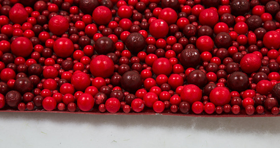 19"x19" Styrofoam Berry Artificial Mat -Red (Pack of 12) - PF180090