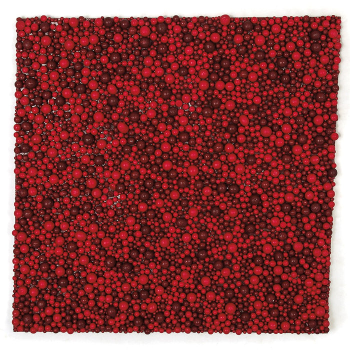 19"x19" Styrofoam Berry Artificial Mat -Red (Pack of 12) - PF180090