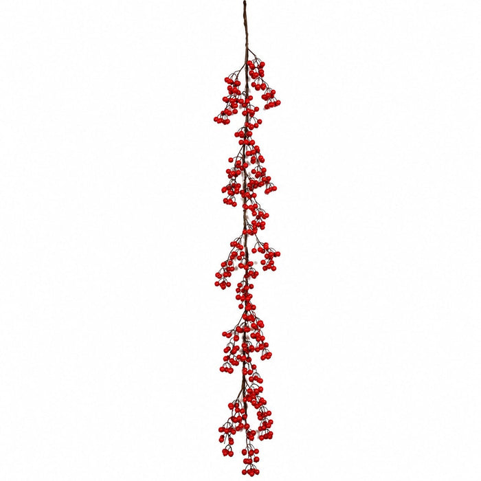 6' Gooseberry Artificial Garland -Red (Pack of 3) - PF90030