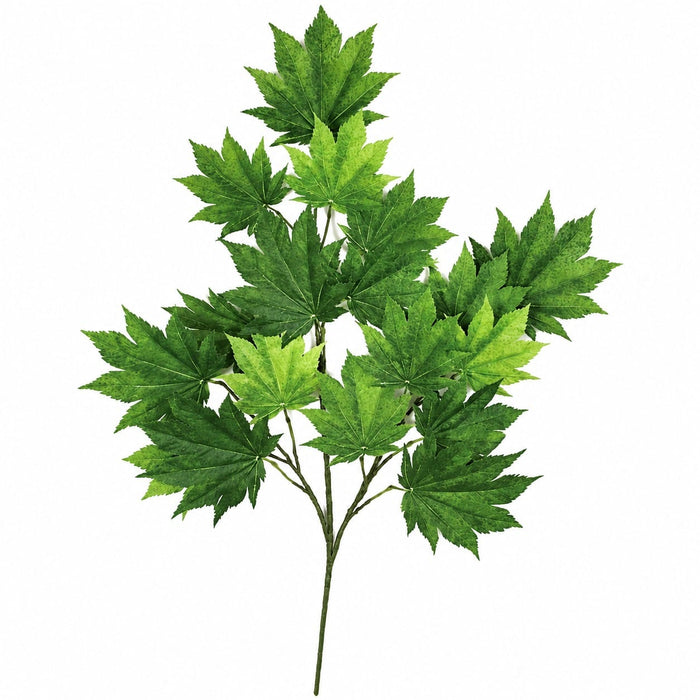 29" IFR Artificial Full Moon Maple Branch Stem -Green (Pack of 12) - PR003