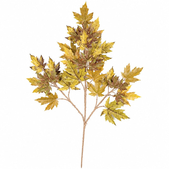 28" IFR Artificial Rock Maple Branch Stem -Mustard/Green (Pack of 24) - PR004-MG