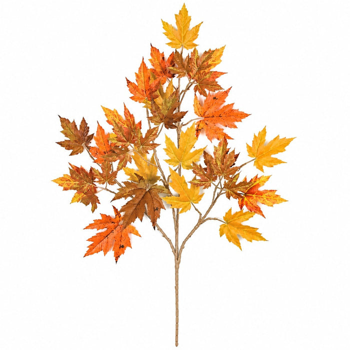 28" IFR Artificial Rock Maple Branch Stem -Orange/Rust (Pack of 24) - PR004-OR