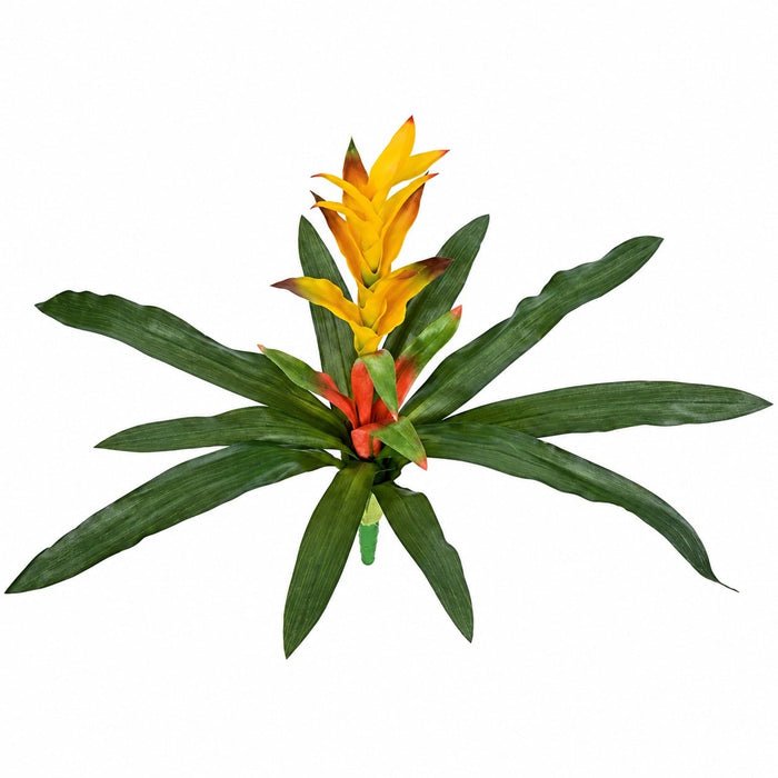 24" IFR Guzmania Bromeliad Artificial Plant -Gold/Yellow (Pack of 6) - PR-110512