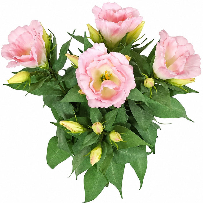 13" IFR Artificial Lisianthus Flower Bush -Light Pink (Pack of 12) - PR-111660