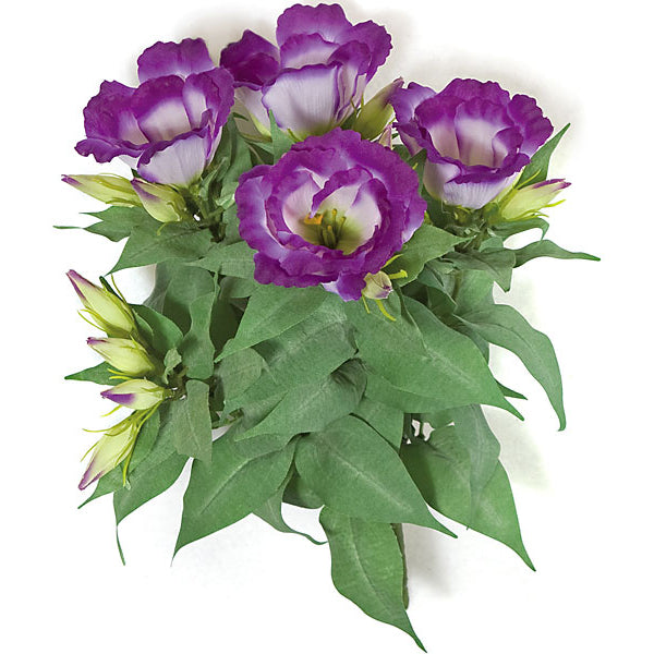 13" IFR Artificial Lisianthus Flower Bush -2 Tone Purple (pack of 12) - PR11166-5PU/TT