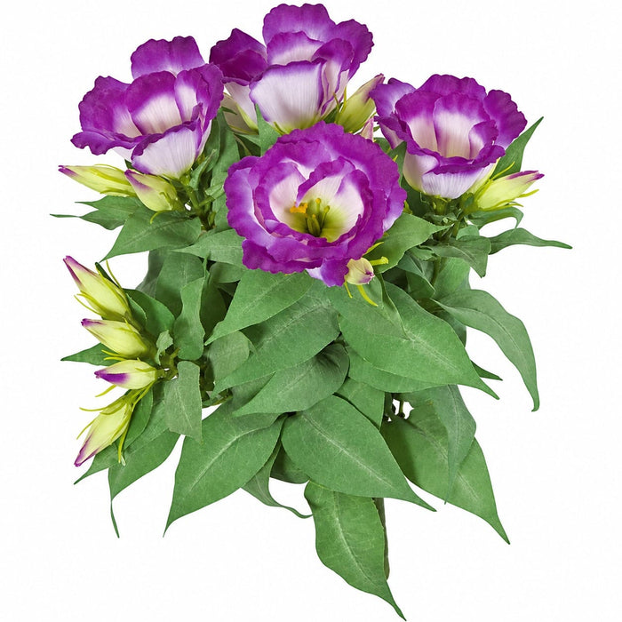 13" IFR Artificial Lisianthus Flower Bush -2 Tone Purple (Pack of 12) - PR-111665