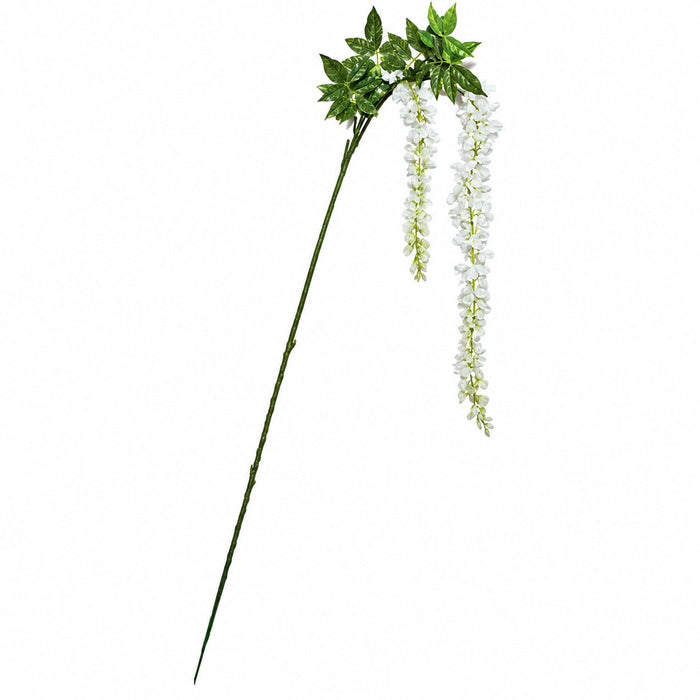 72" IFR Artificial Wisteria Flower Spray Branch -White (Pack of 6) - PR-111905