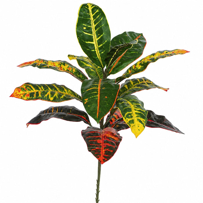 19" IFR Croton Artificial Plant -Red/Green (Pack of 12) - PR112MR