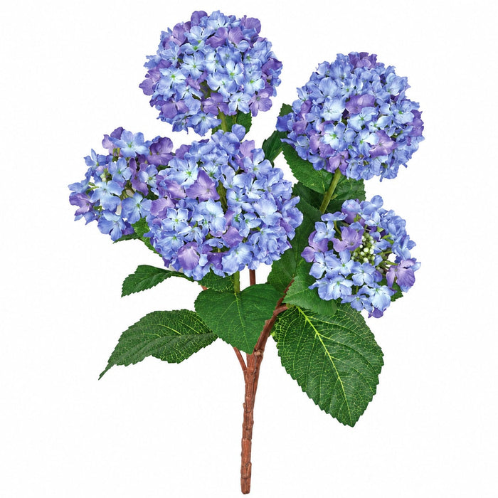 21" IFR Artificial Hydrangea Flower Bush -Purple/Blue (Pack of 6) - PR121020