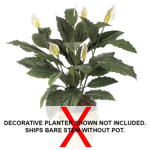 34" IFR Soft Touch Peace Lily Spathiphyllum Artificial Plant -Green/Cream (pack of 6) - PR1461