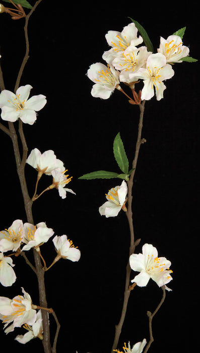 45" Artificial Cherry Blossom Flower Spray Branch -Cream (Pack of 6) - P15000-0CR