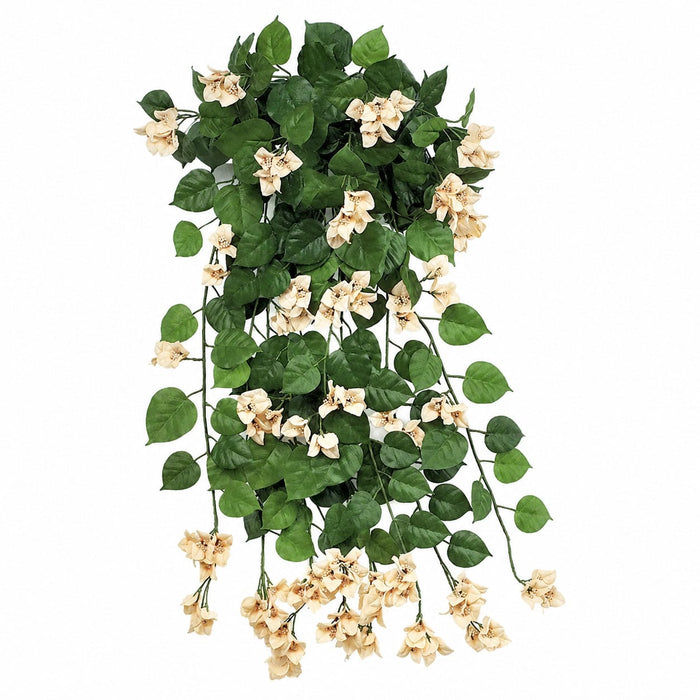 36" IFR Artificial Hanging Bougainvillea Flower Bush -Peach (Pack of 2) - PR-173P