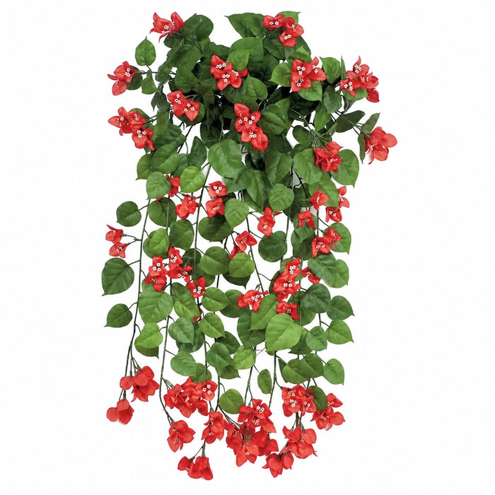 36" IFR Artificial Hanging Bougainvillea Flower Bush -Red (Pack of 2) - PR-173R