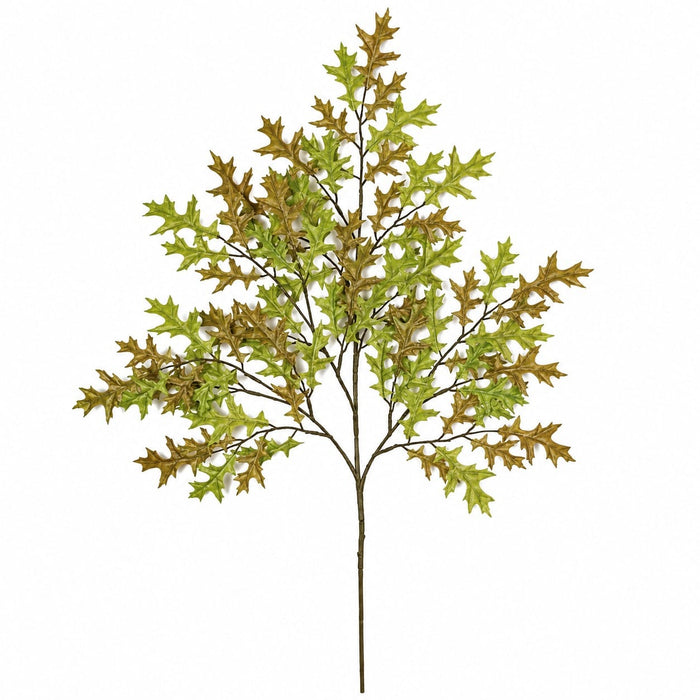 27" IFR Artificial Small Pin Oak Branch Stem -Green/Brown (Pack of 24) - PR462-GB