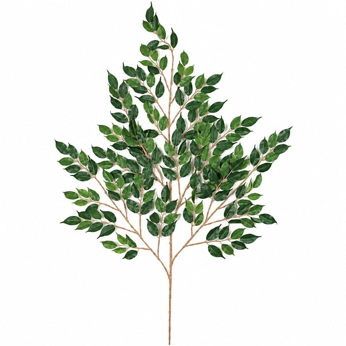 33" IFR Artificial Nitida Ficus Branch Stem -Green (Pack of 24) - PR552