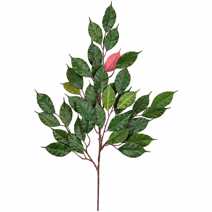 25" IFR Artificial Red Ficus Branch Stem -Green/Red (Pack of 24) - PR713