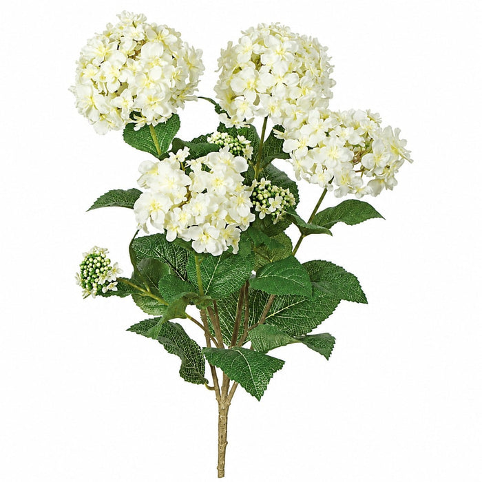 24" IFR Artificial Hydrangea Flower Bush -Cream/Yellow (Pack of 6) - PR-81892