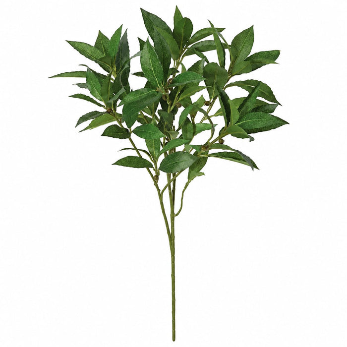 20" IFR Artificial Laurel Leaf Branch Stem w/Berries -Green (Pack of 24) - PR87110