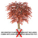 6' CUSTOM MADE UV-Proof Outdoor Artificial Japanese Maple Tree w/Pot -Burgundy - W1000B