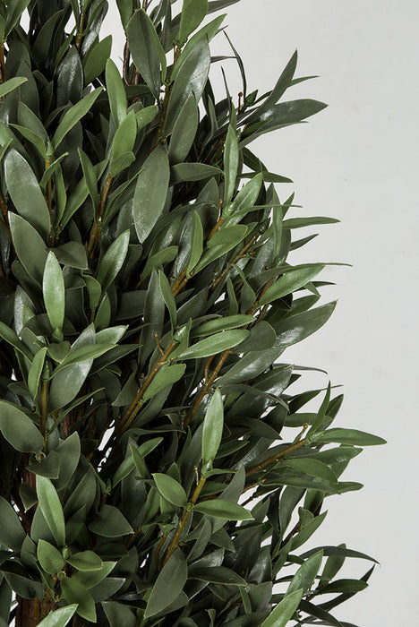 5' Custom-Made Outdoor UV-Proof Artificial Cone-Shaped Topiary Olive Tree w/Pot -Green - W113805